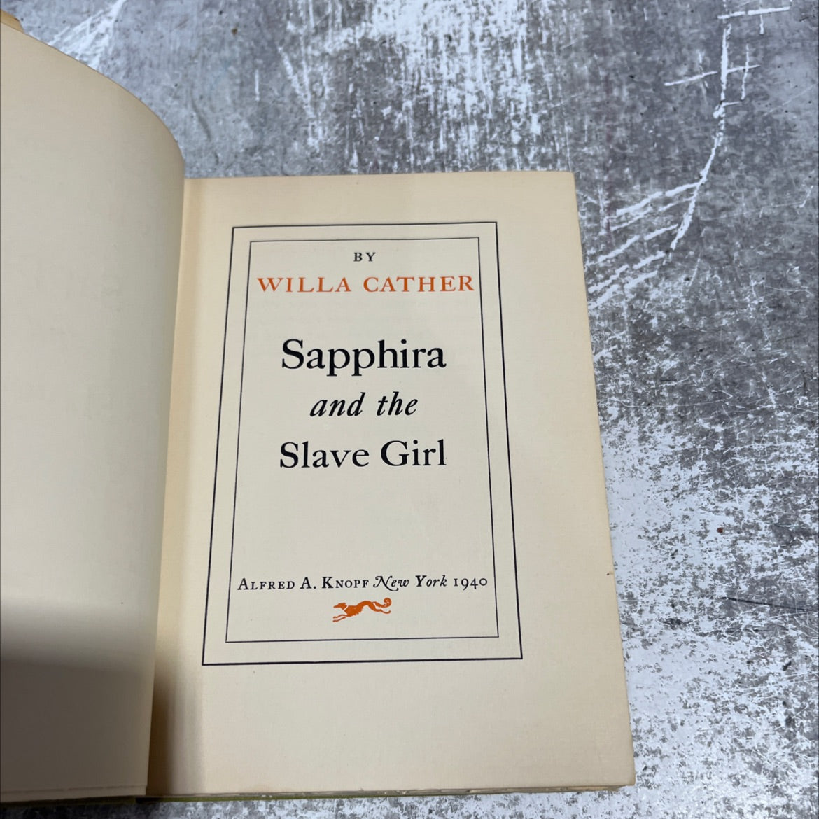sapphira and the slave girl book, by willa cather, 1940 Hardcover image 2