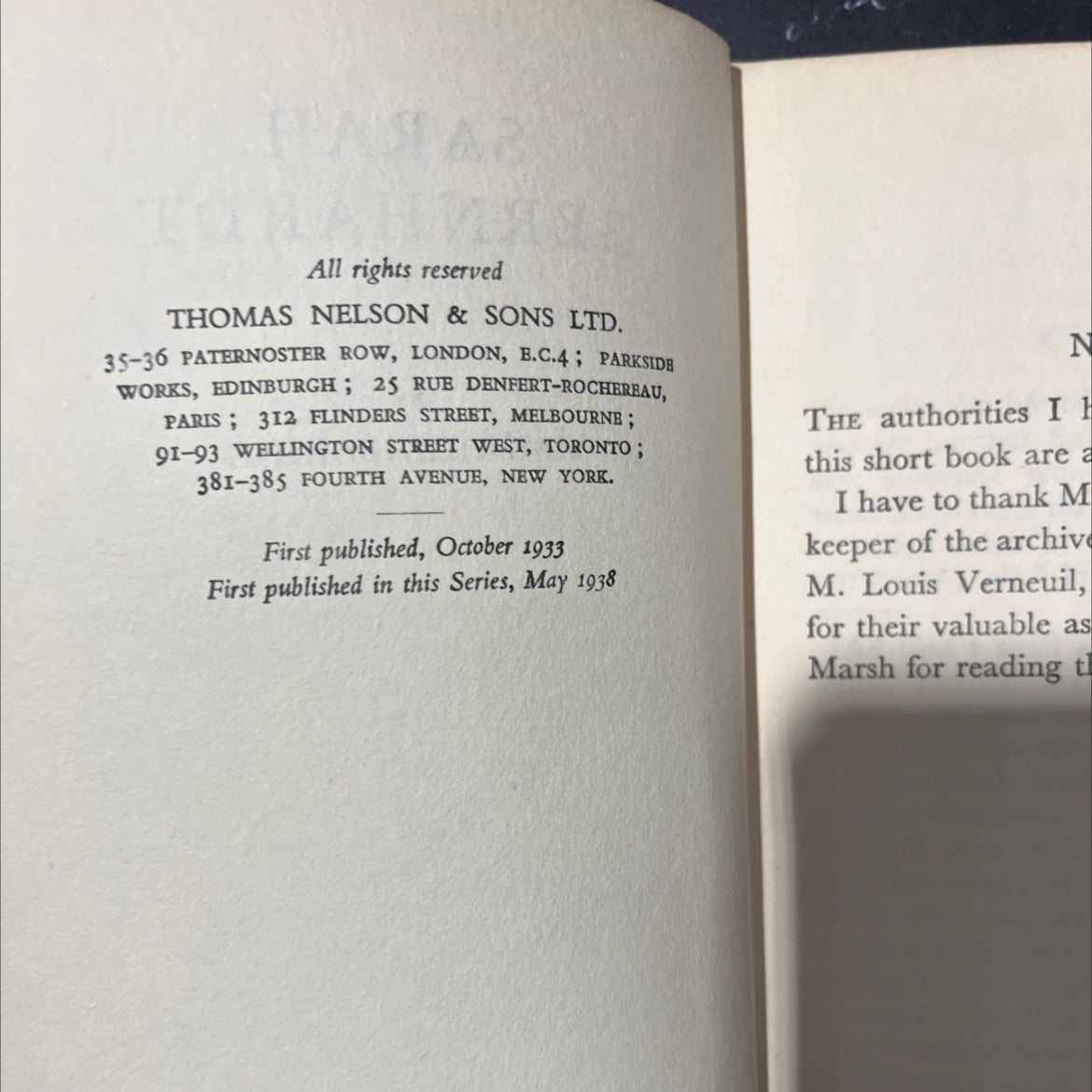 sarah bernhardt book, by maurice baring, 1938 Hardcover image 3