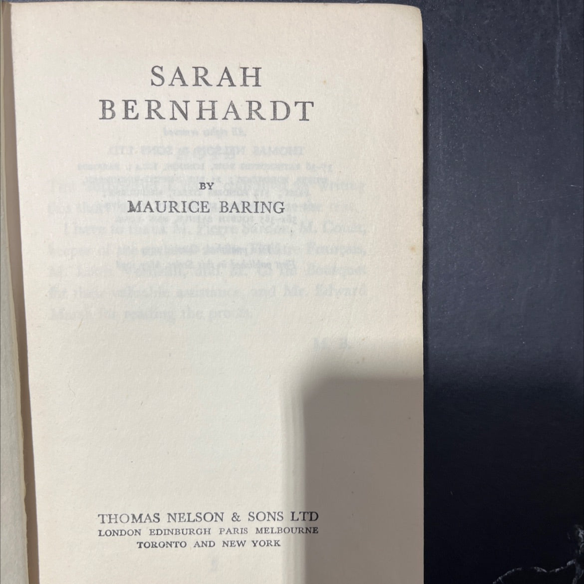 sarah bernhardt book, by maurice baring, 1938 Hardcover image 2