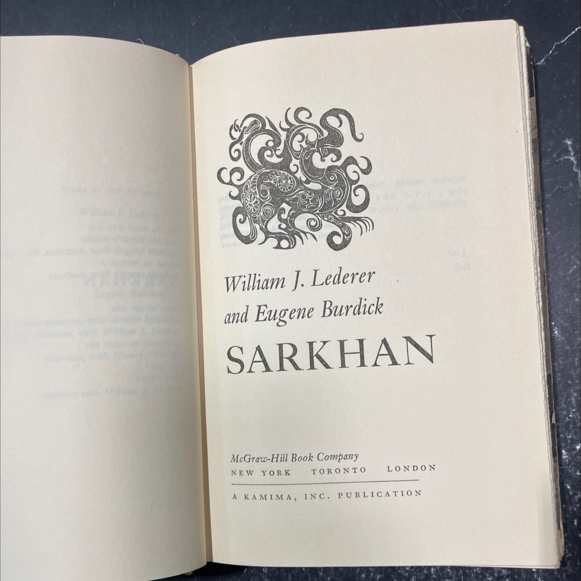 sarkhan book, by William J. Lederer and Eugene Burdick, 1965 Hardcover image 2