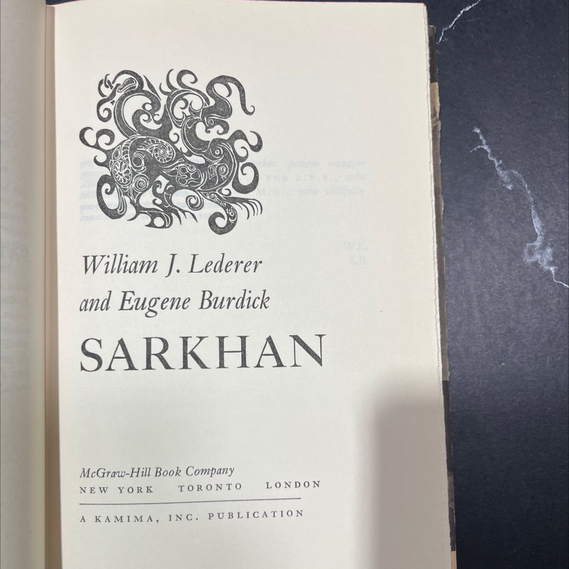 sarkhan book, by William J. Lederer and Eugene Burdick, 1965 Hardcover image 2