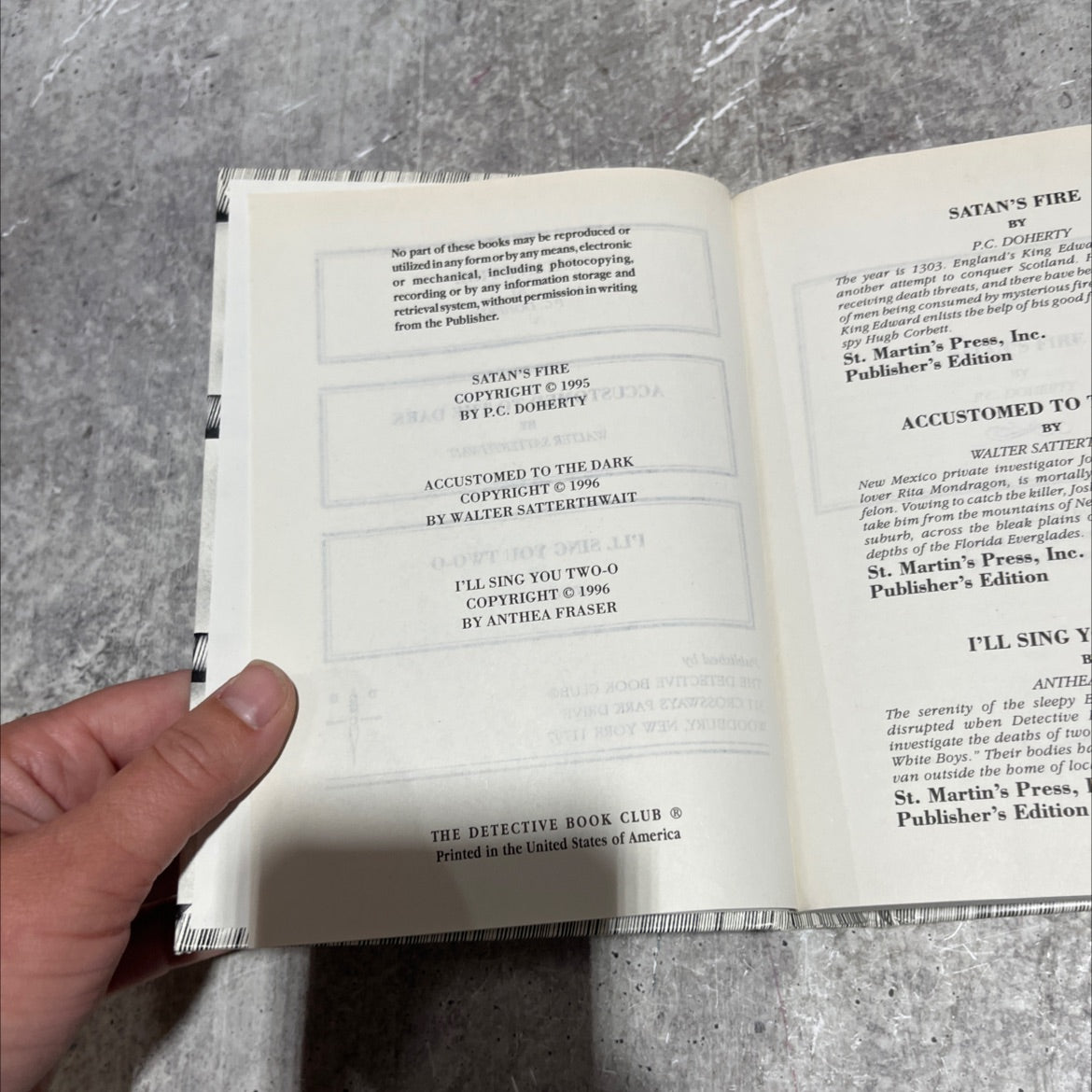 satan's fire book, by p.c. doherty, 1995 Hardcover image 3