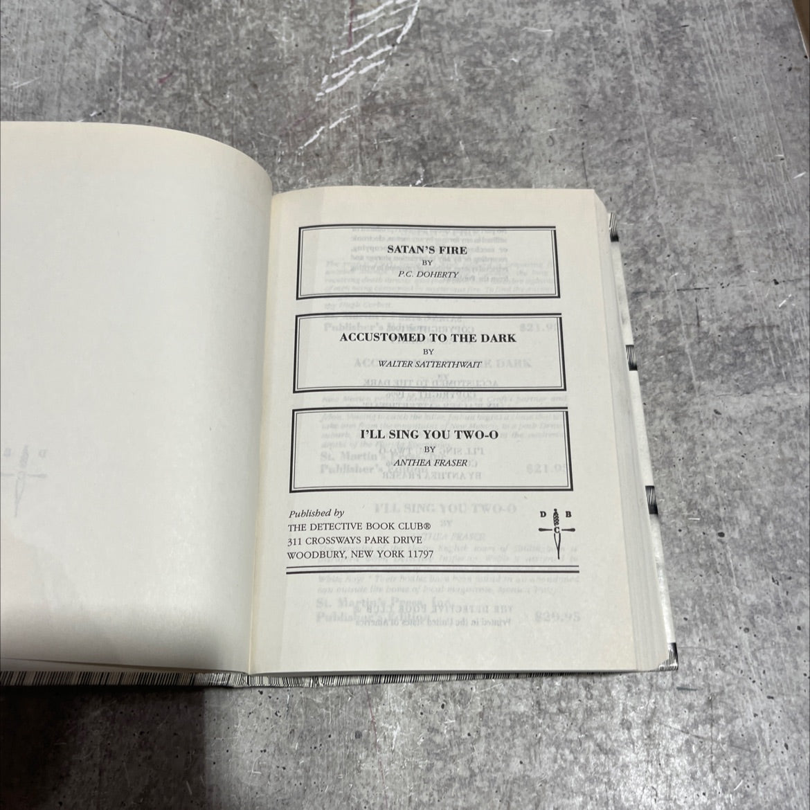 satan's fire book, by p.c. doherty, 1995 Hardcover image 2