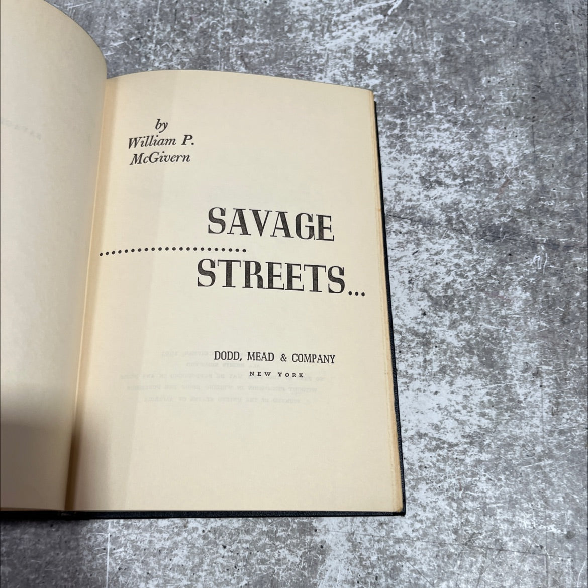 savage streets book, by William P. McGivern, 1959 Hardcover image 2