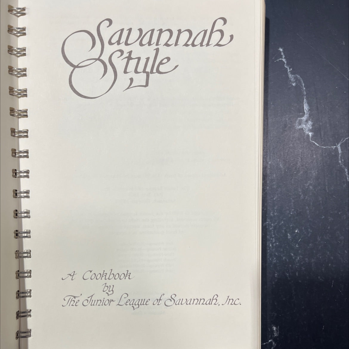 savannah, style a cookbook book, by The Junior League of Savannah, Inc., 1980 Hardcover image 2
