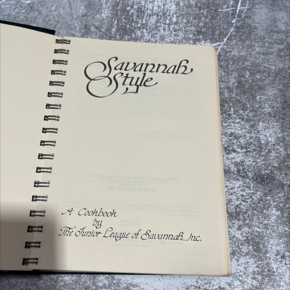 savannah a cookbook book, by the junior league of savannah, inc., 1980 Hardcover image 2