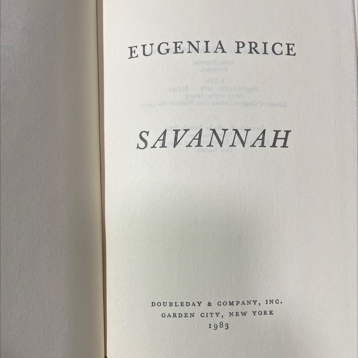 SIGNED savannah book, by eugenia price, 1983 Hardcover, First Edition, Vintage image 2