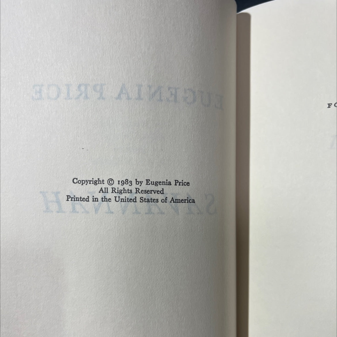 savannah book, by eugenia price, 1983 Hardcover image 3