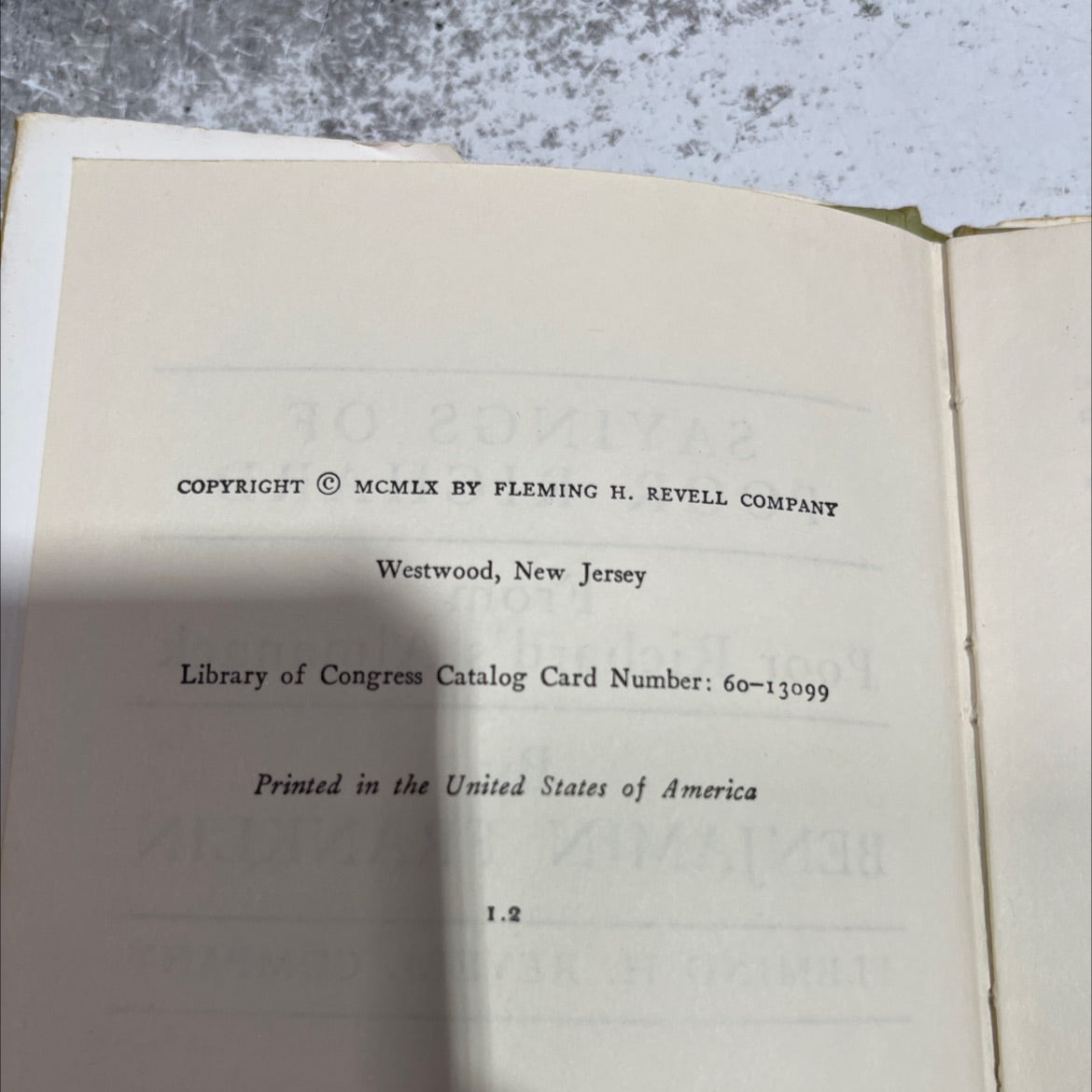 sayings of poor richard book, by benjamin franklin, 1960 Hardcover image 3