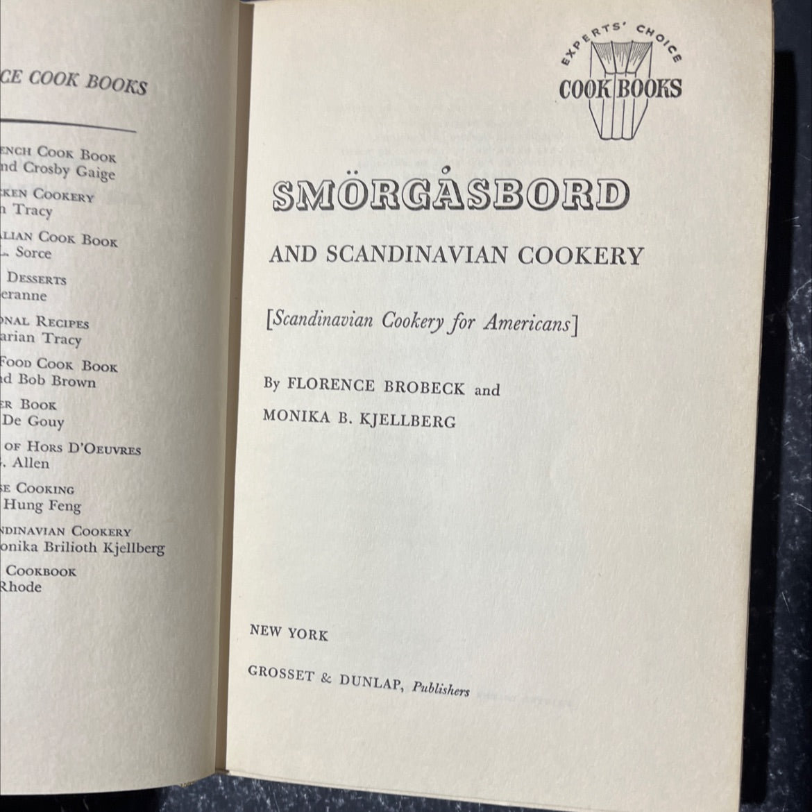 scandinavian cookery for americans book, by florence brobeck, monika b. kjellberg, 1948 Hardcover image 2