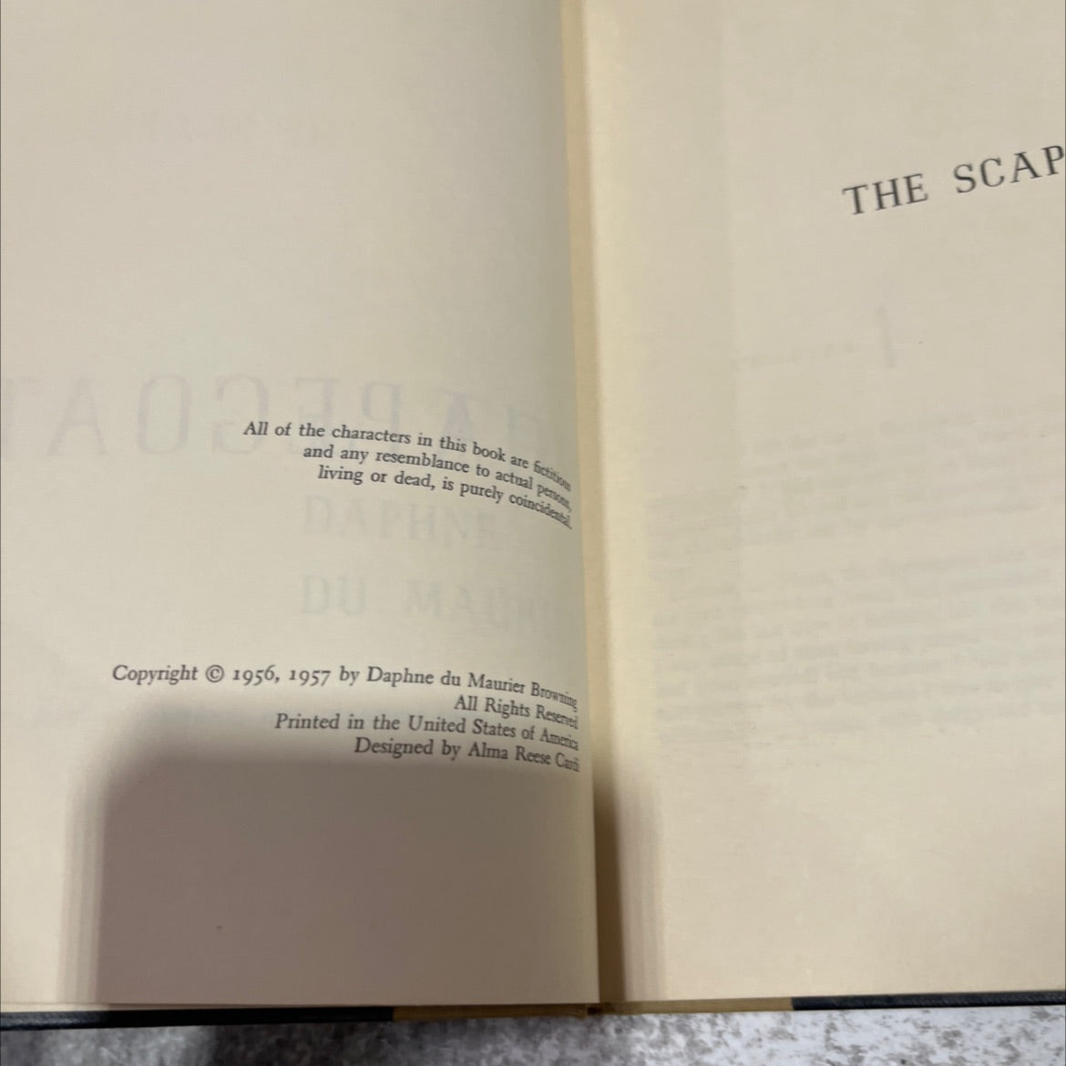 scapegoat book, by daphne du maurier, 1957 Hardcover image 3