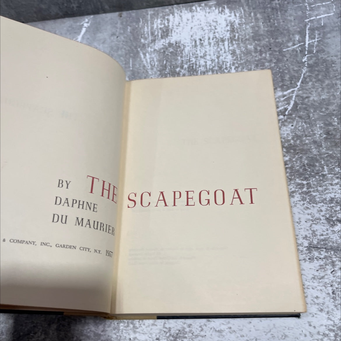 scapegoat book, by daphne du maurier, 1957 Hardcover image 2