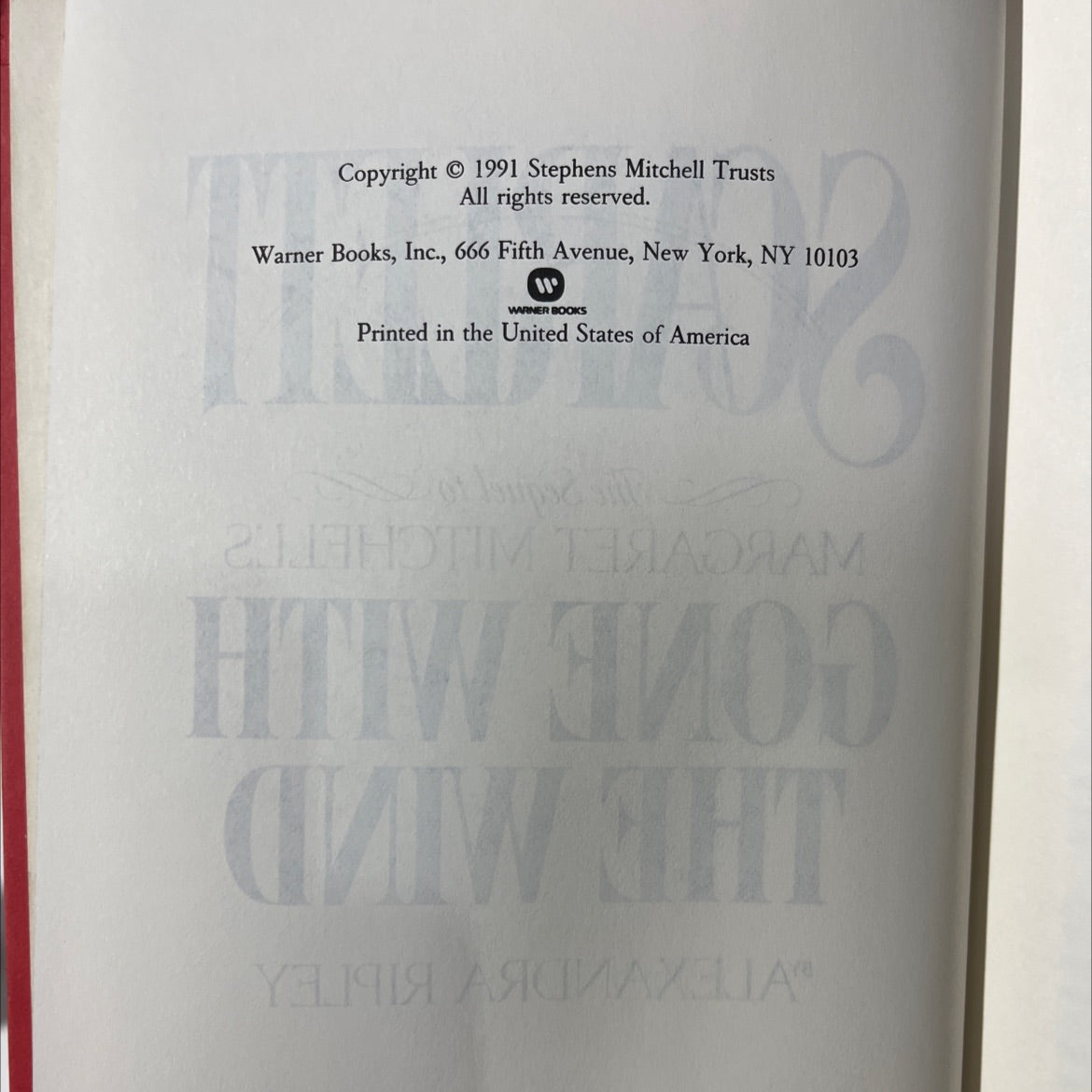 scarlett the sequel to margaret mitchell's gone with the wind book, by alexandra ripley, 1991 Hardcover image 3