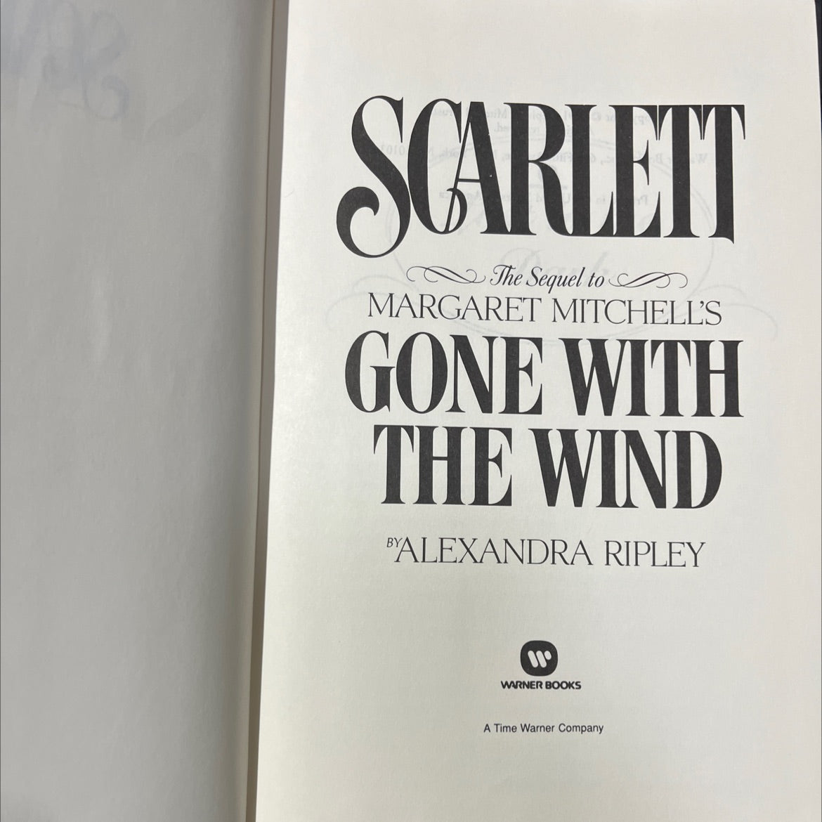 scarlett the sequel to margaret mitchell's gone with the wind book, by alexandra ripley, 1991 Hardcover image 2