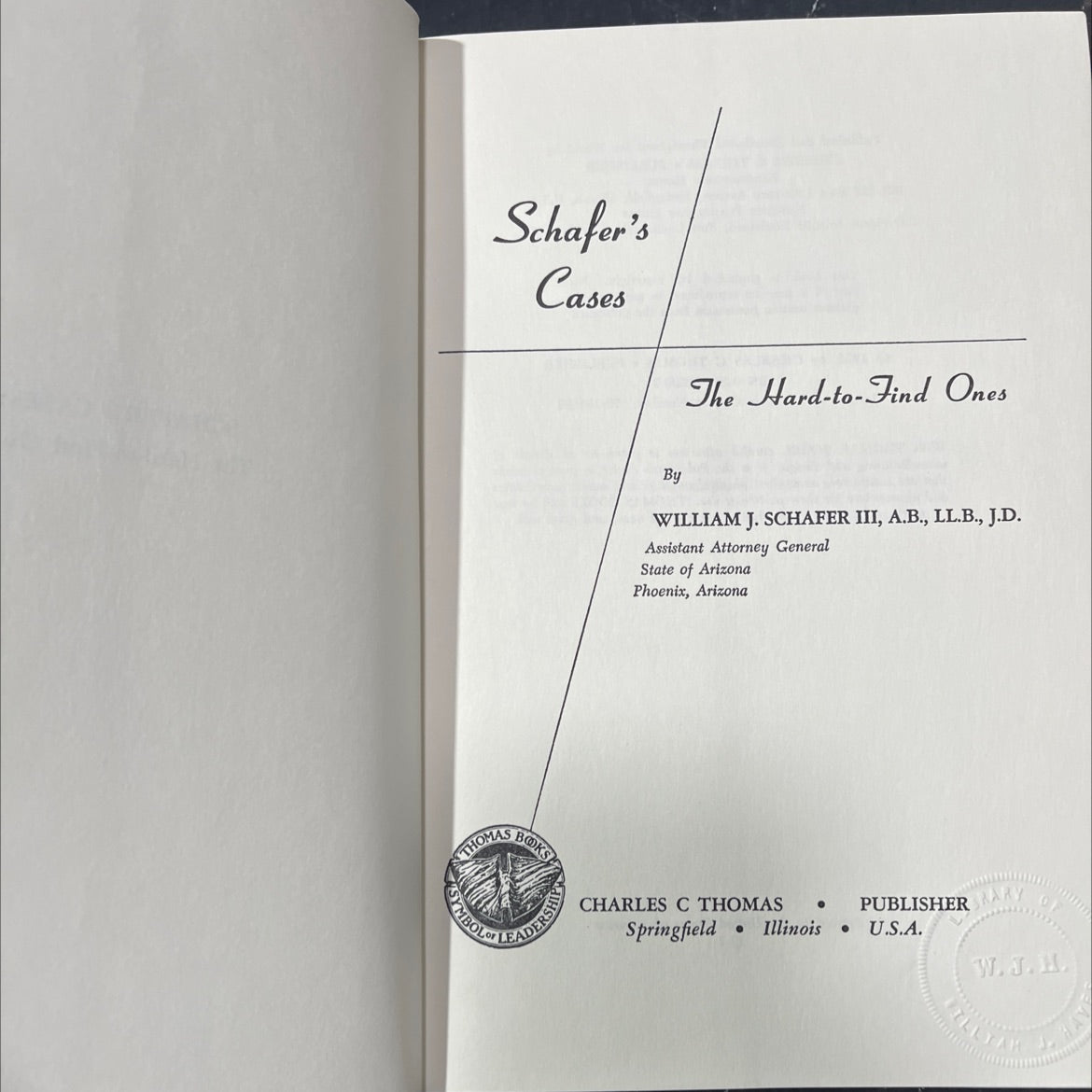 schafer's cases the hard-to-find ones book, by william j. schafer iii, 1972 Hardcover image 2