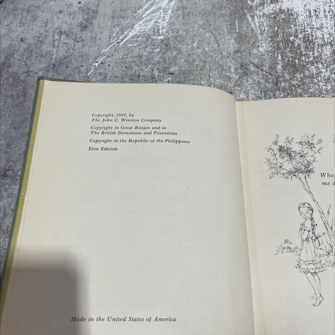 schoolhouse in the woods book, by rebecca caudill, 1949 Hardcover image 3