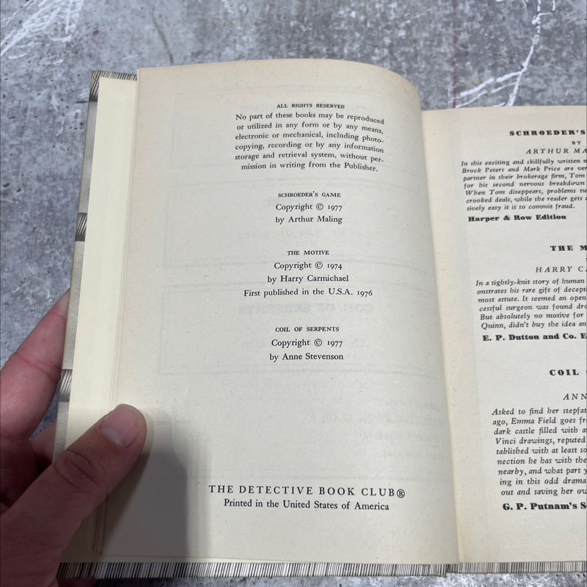 schroeder's game book, by arthur maling, 1977 Hardcover image 3