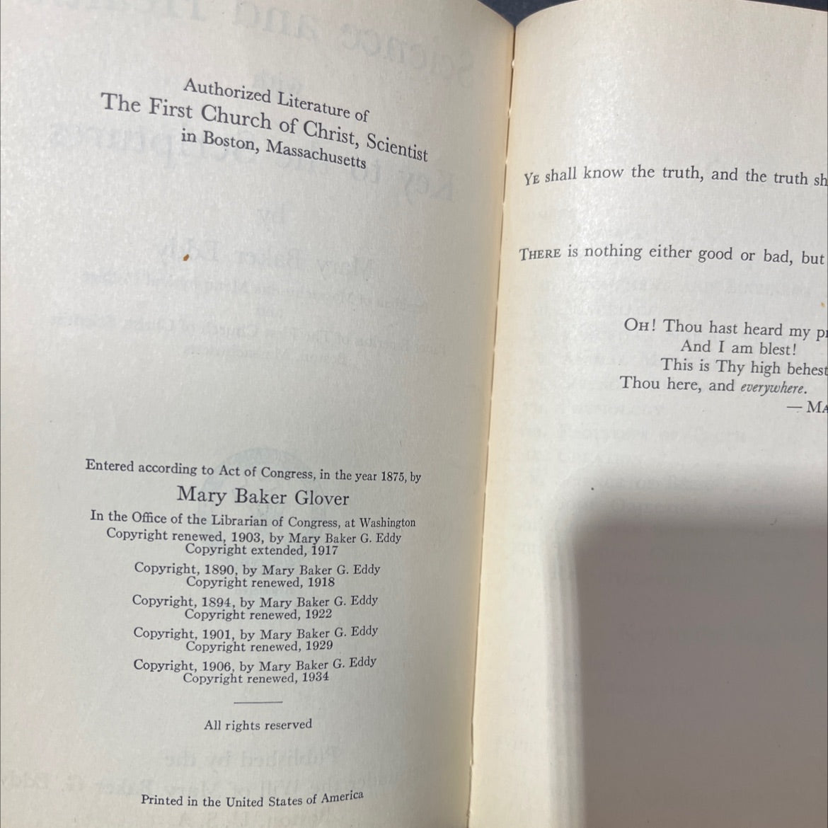 science and health with key to the scriptures book, by Mary Baker Eddy, 1934 Hardcover image 3