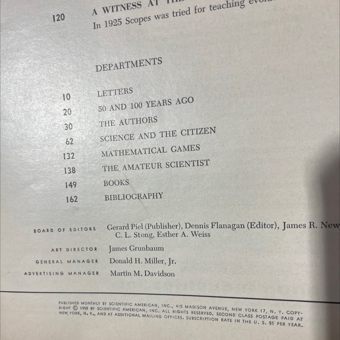 scientific american book, by unknown, 1959 Hardcover image 3