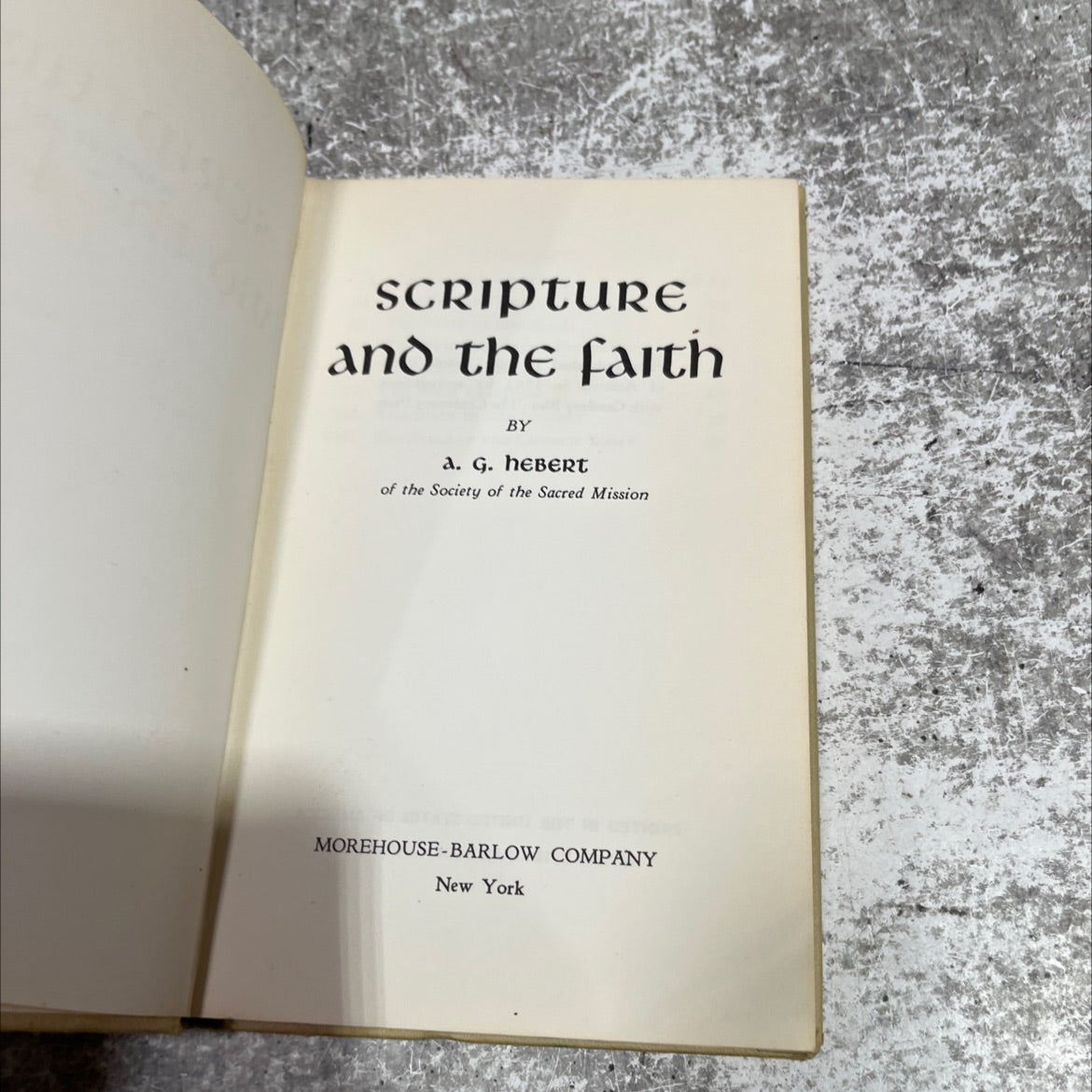 scripture and the faith book, by a. g. hebert, 1962 Hardcover image 2