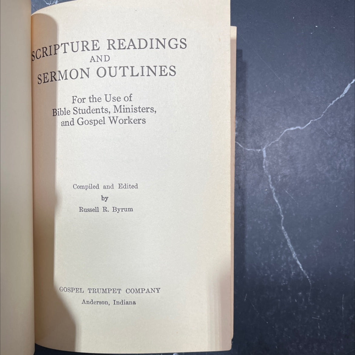 scripture readings and sermon outlines for the use of bible students, ministers, and gospel workers book, by russell r. image 2