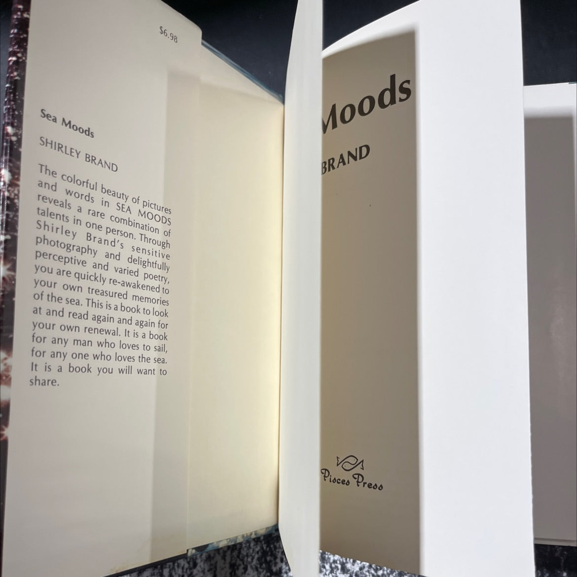 sea moods book, by shirley brand, 1977 Hardcover image 4