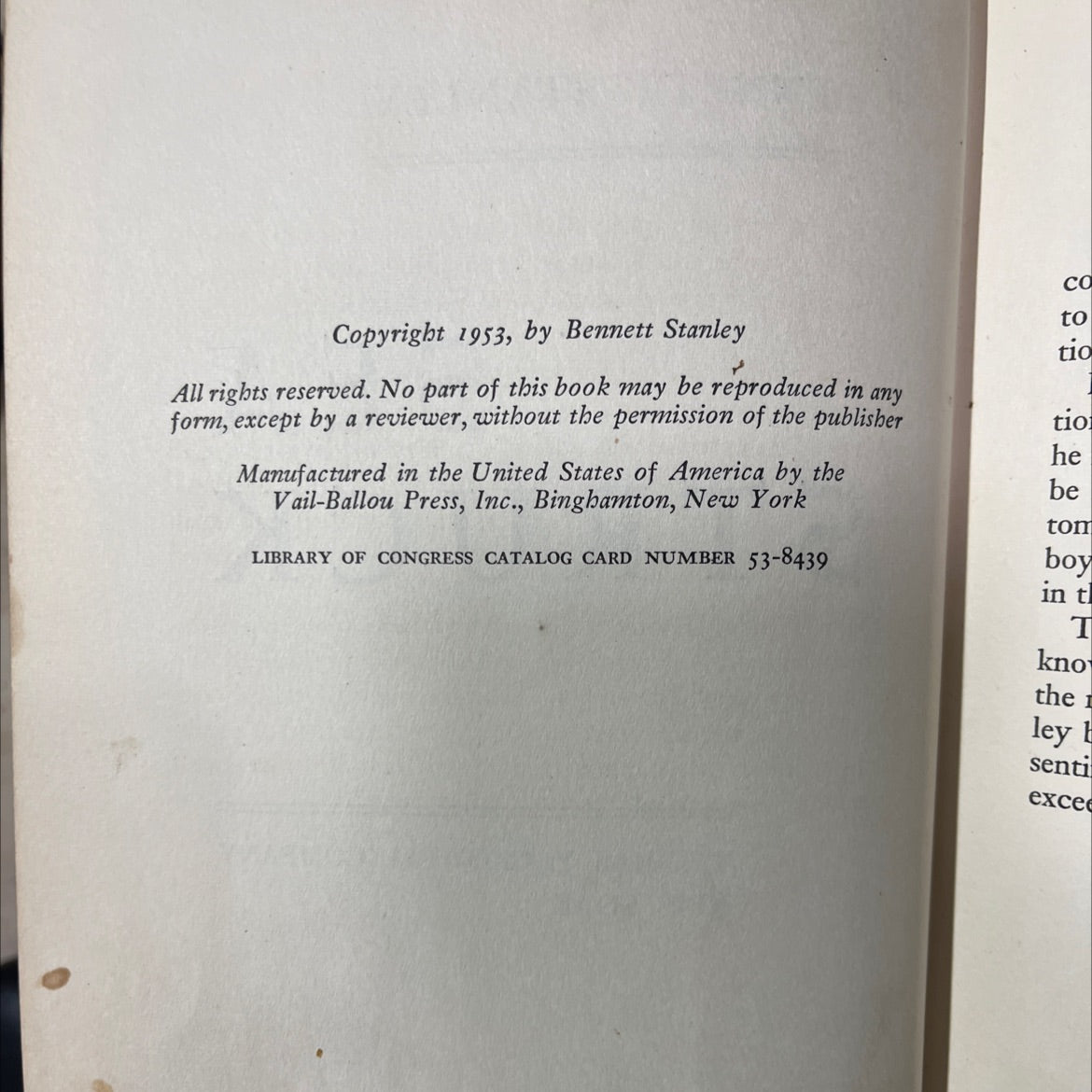 sea struck book, by bennett stanley, 1953 Hardcover image 3