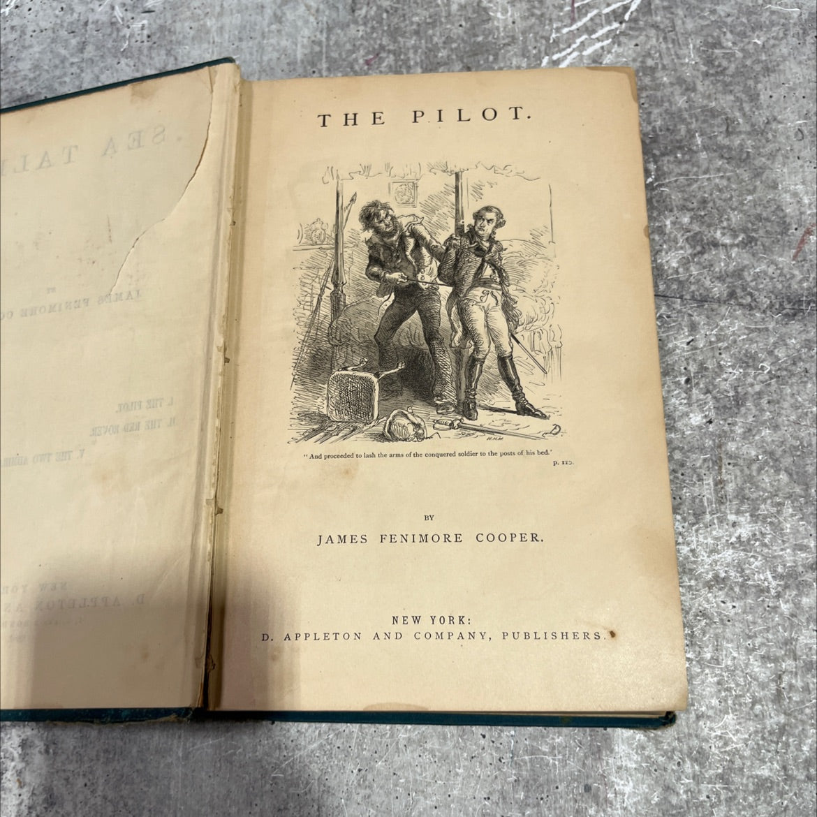 sea tales book, by james fenimore cooper, 1882 Hardcover image 3