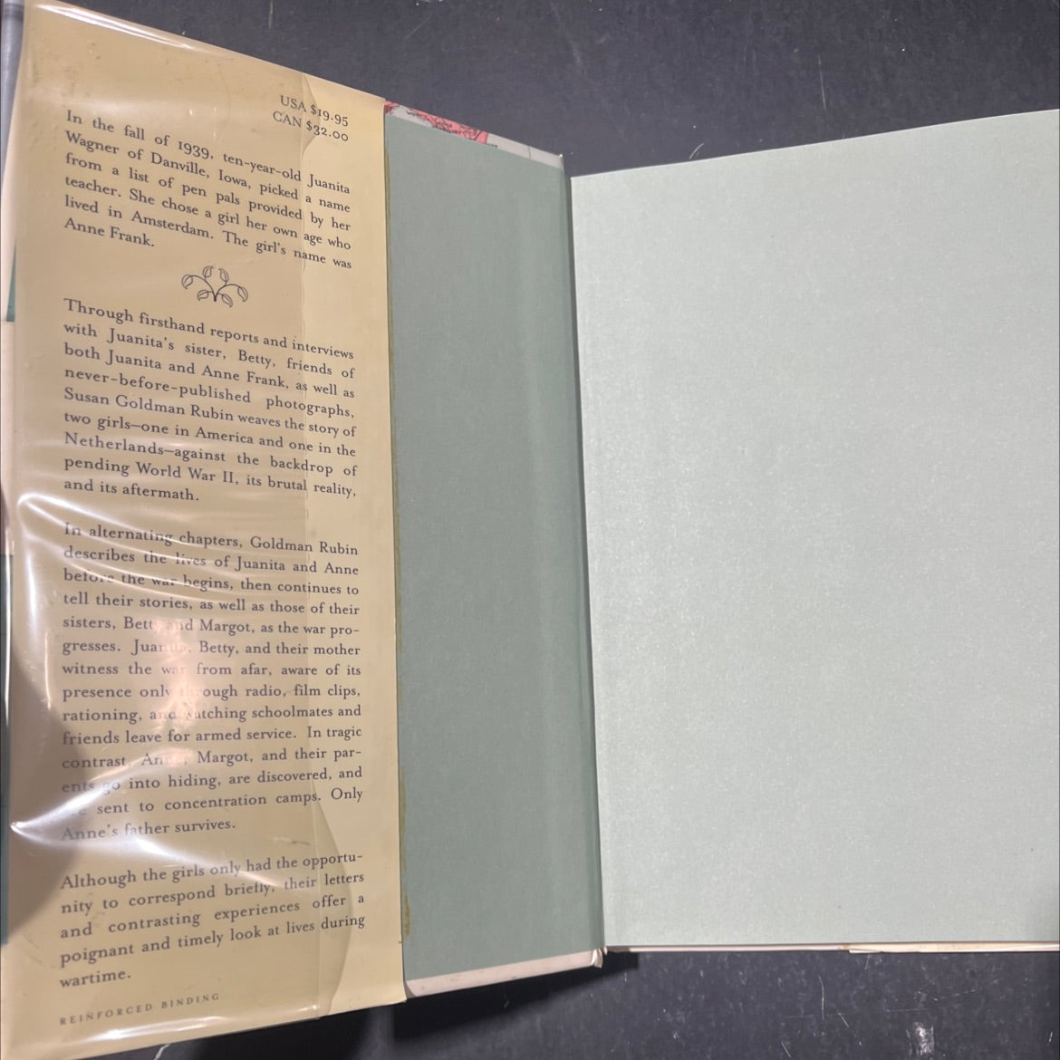 searching for anne frank: letters from amsterdam to iowa book, by susan goldman rubin, 2003 Hardcover image 4