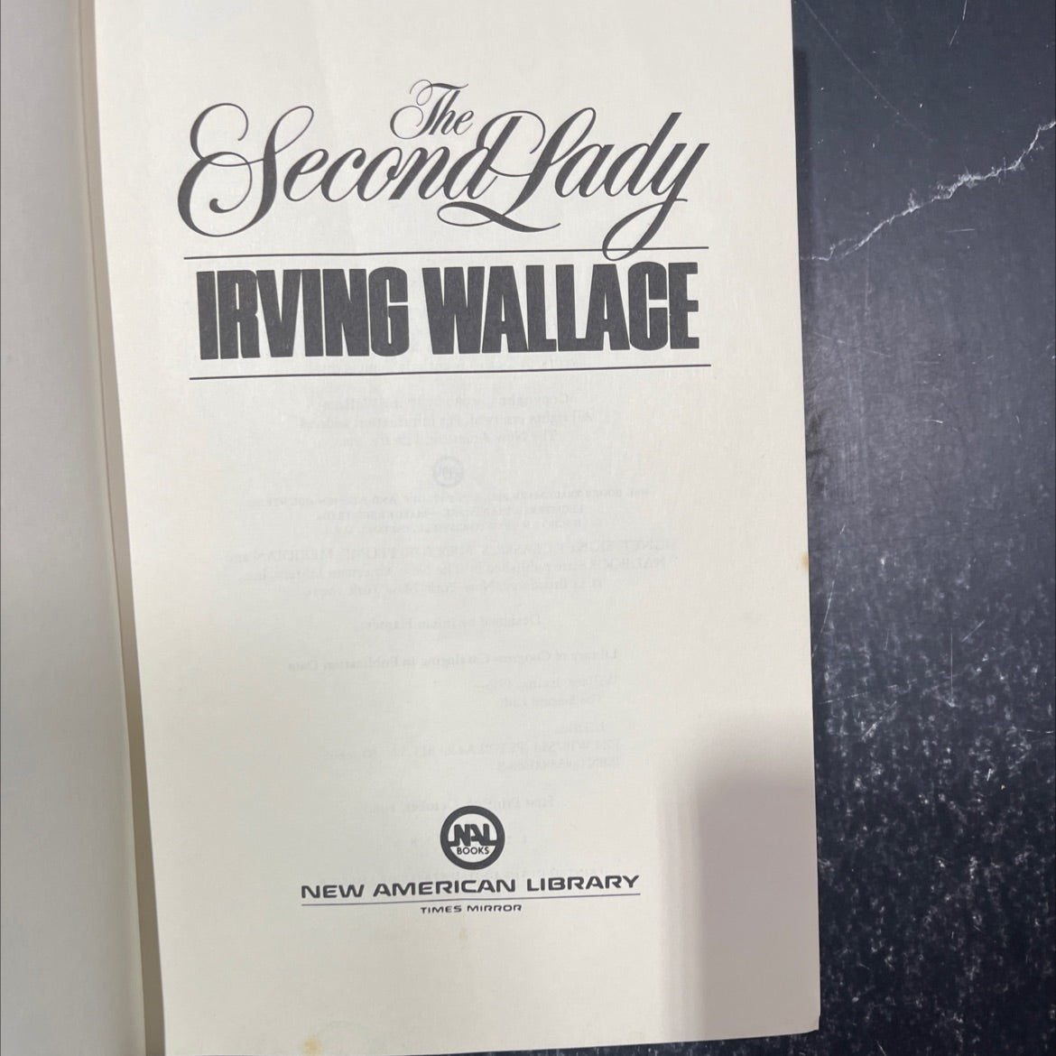 second lady book, by irving wallace, 1980 Hardcover image 2