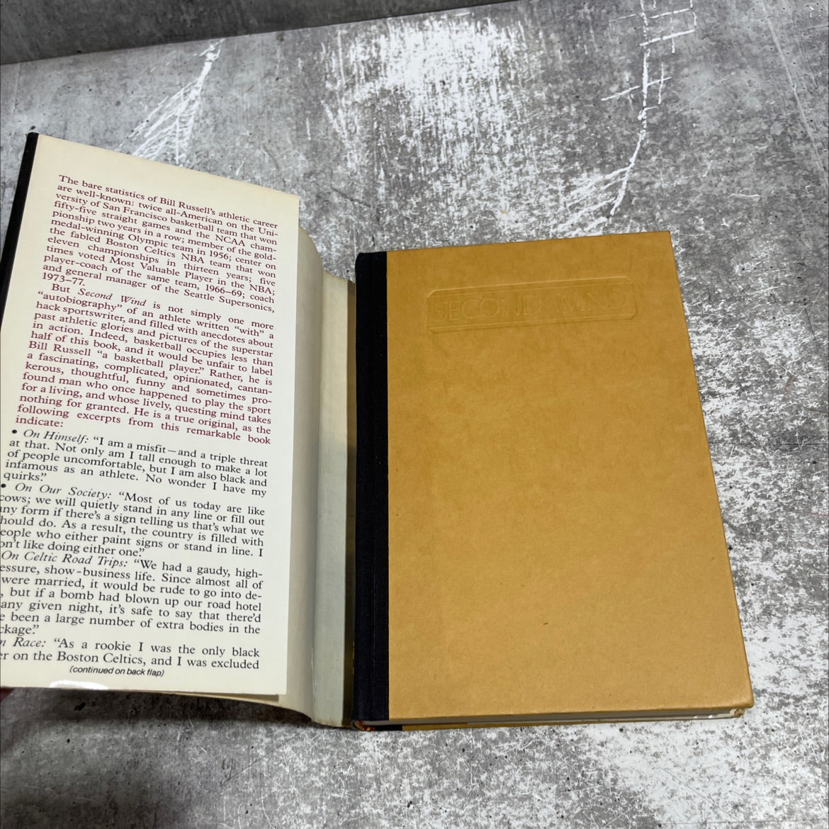second wind the memoirs of an opinionated man book, by bill russell and taylor branch, 1979 Hardcover image 4