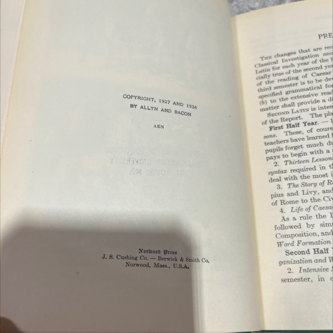 second year latin book, by jared w. scudder, 1934 Hardcover image 3