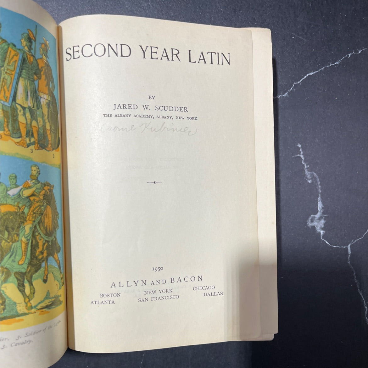 second year latin book, by jared w. scudder, 1950 Hardcover image 2