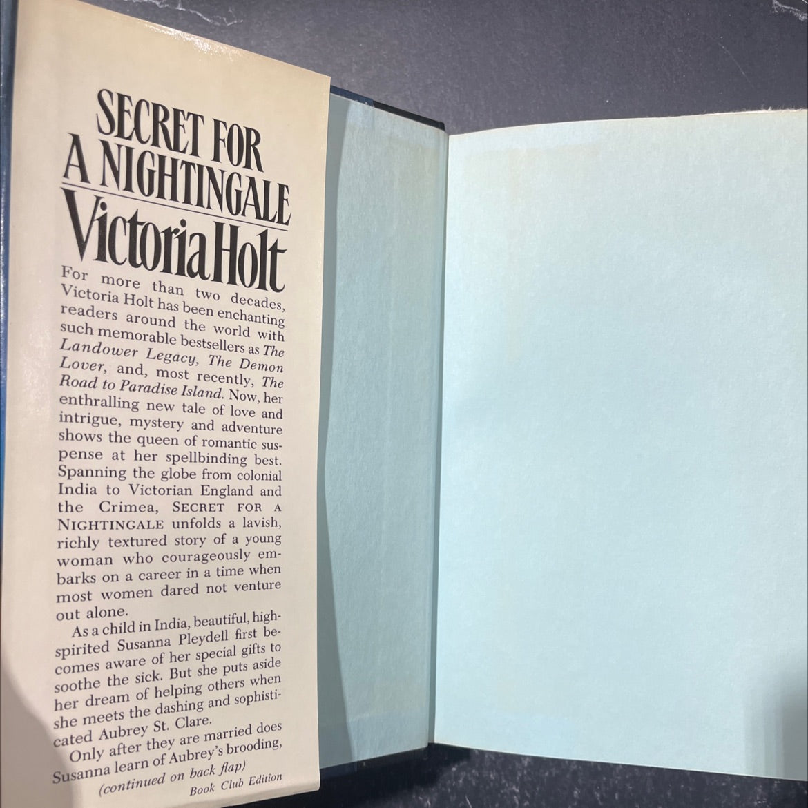 secret for a nightingale book, by victoria holt, 1986 Hardcover image 4