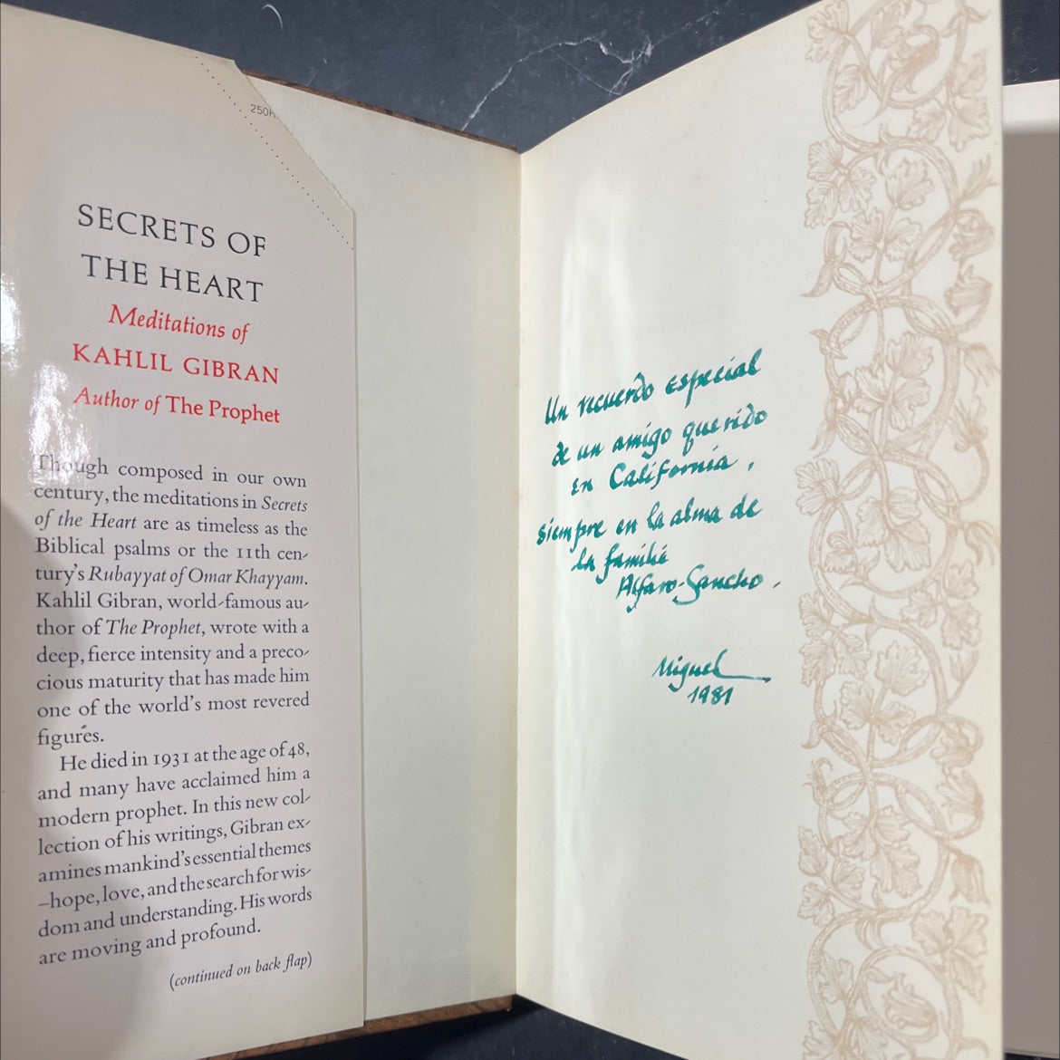 secrets of the heart meditations of kahlil gibran book, by kahlil gibran, 1968 Hardcover image 4