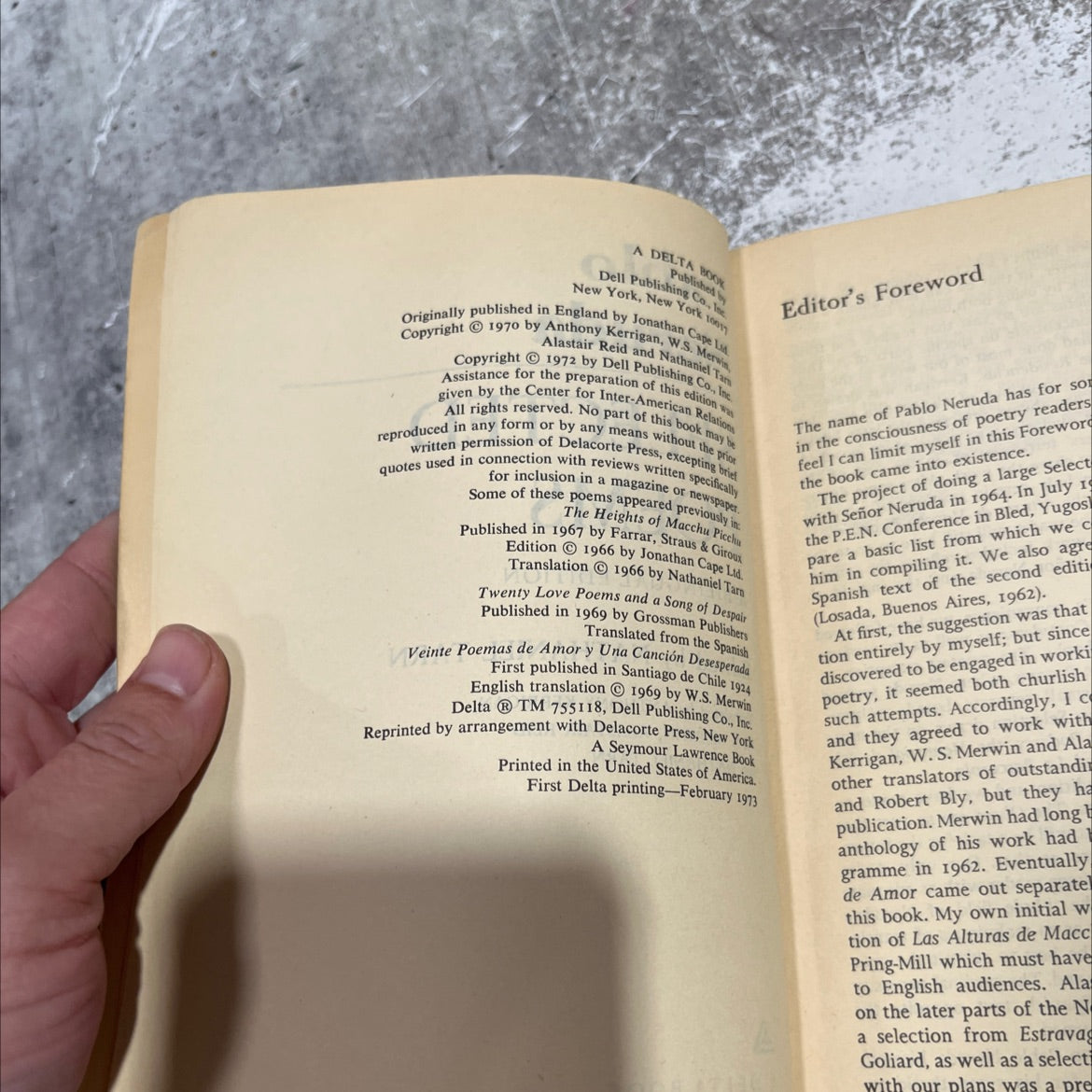 selected poems book, by pablo neruda, 1970 Paperback image 3