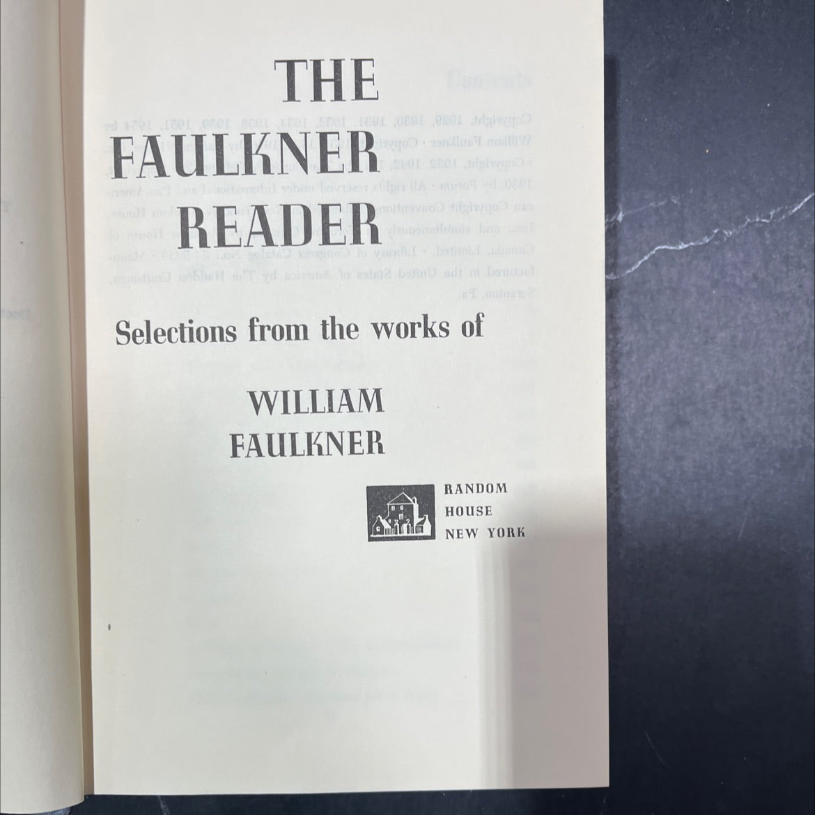 selections from the works of william faulkner book, by william faulkner, 1954 Hardcover image 2