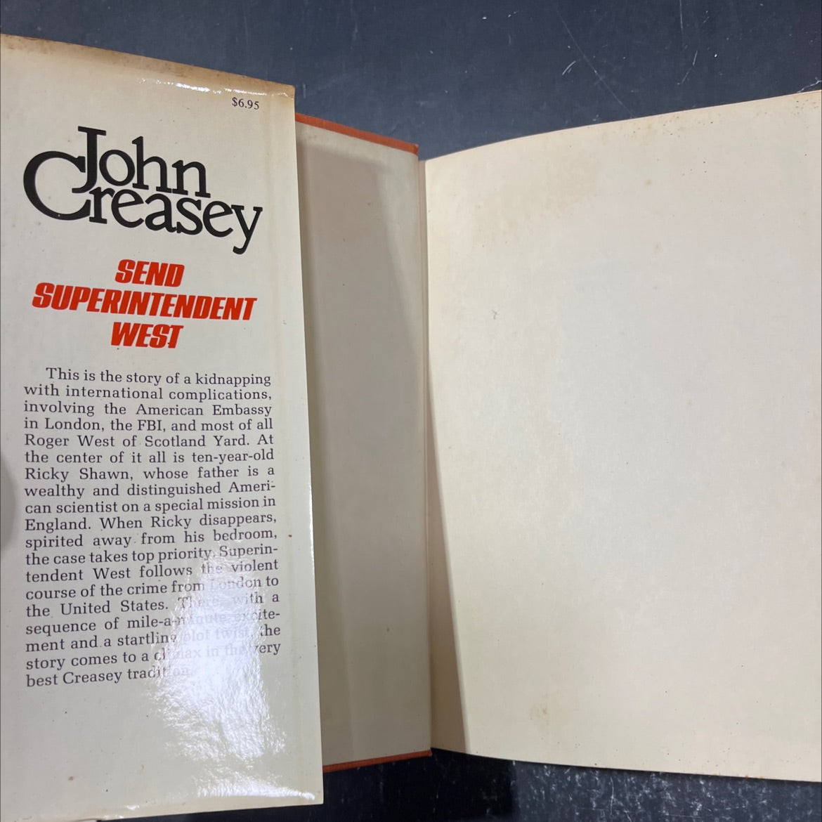 send superintendent west book, by John Creasey, 1976 Hardcover image 4