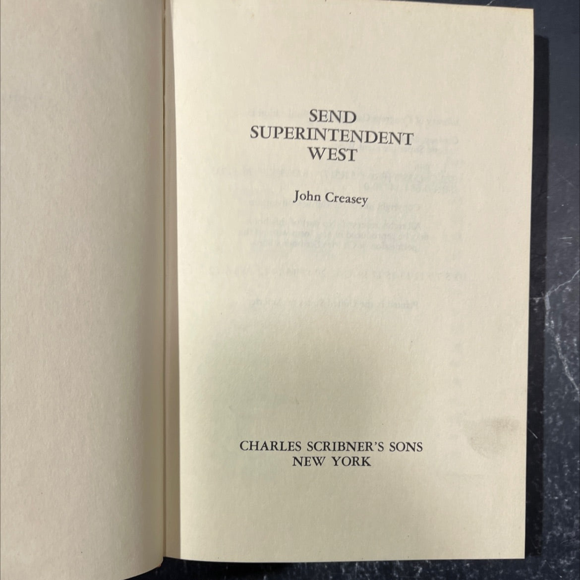 send superintendent west book, by John Creasey, 1976 Hardcover image 2