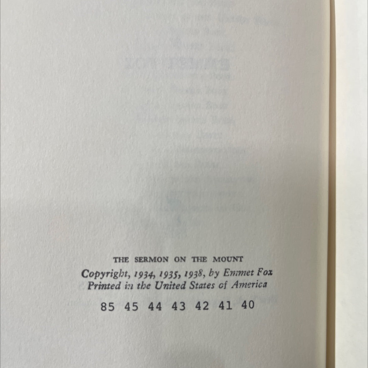sermon on the mount book, by emmet fox, 1938 Hardcover image 3