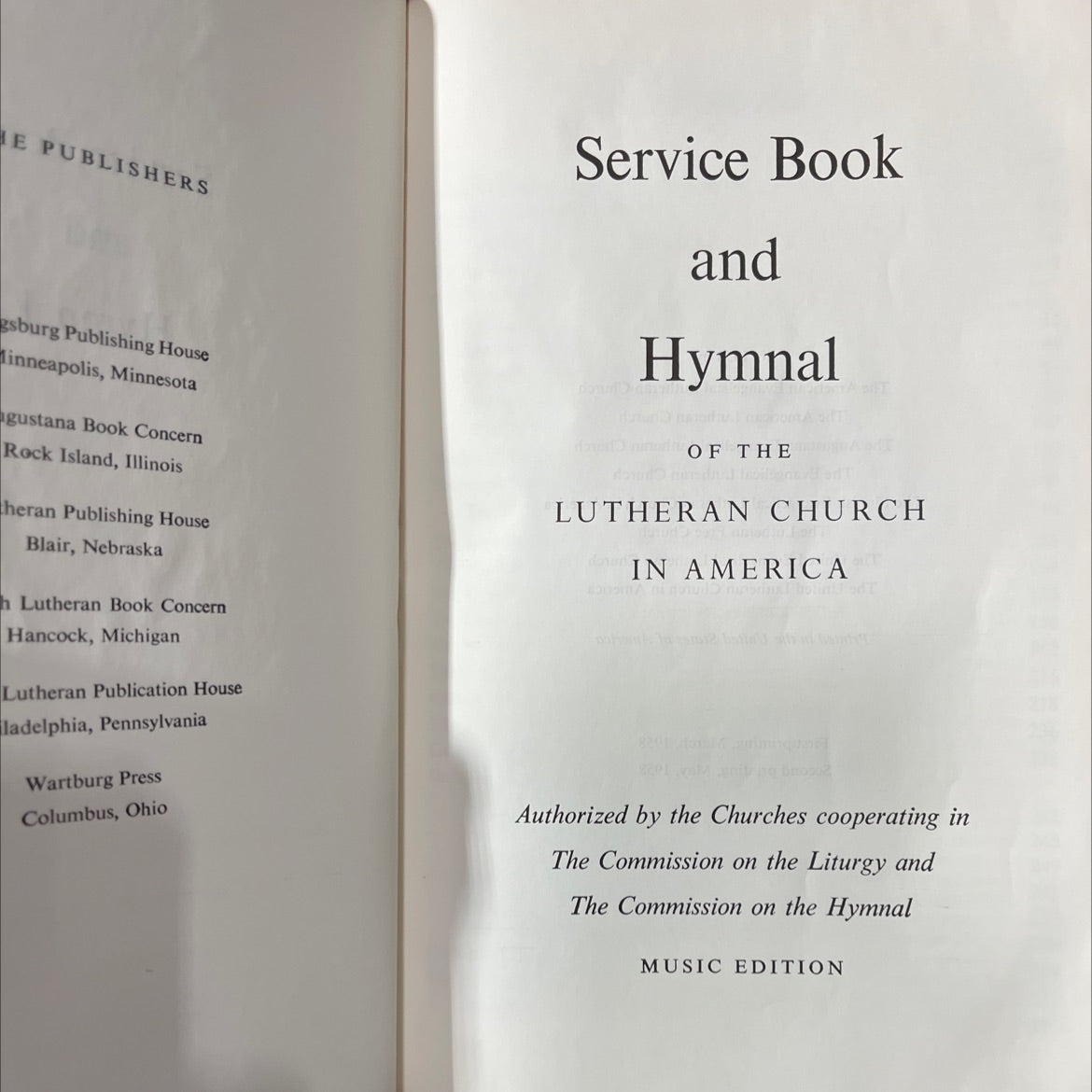 service book and hymnal book, by unknown, 1958 Leather image 2