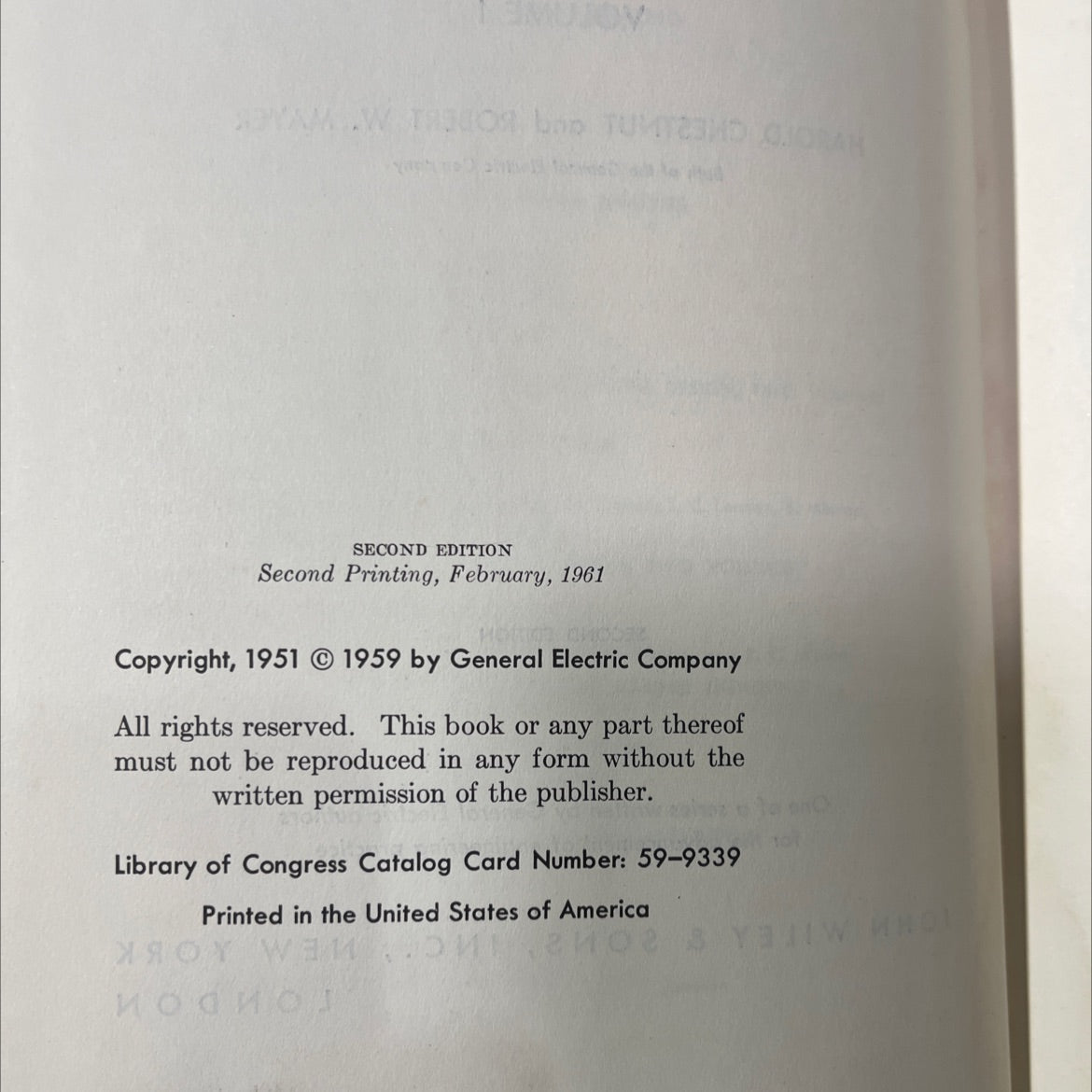 servomechanisms and regulating system design volume i book, by harold chestnut, robert w. mayer, 1961 Hardcover image 3