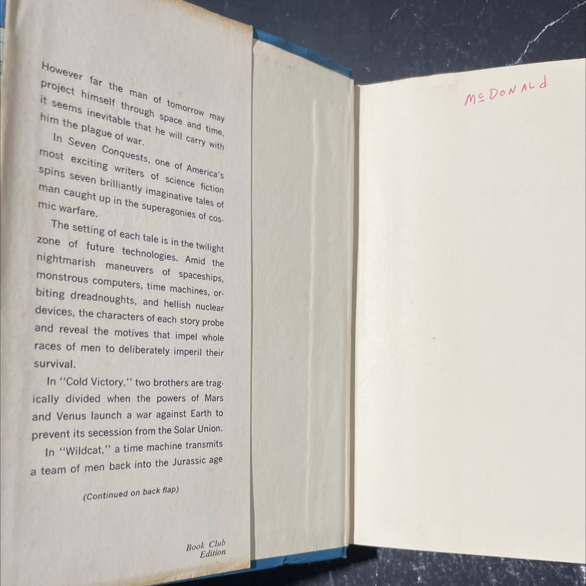 seven conquests an adventure in science fiction book, by poul anderson, 1969 Hardcover image 4