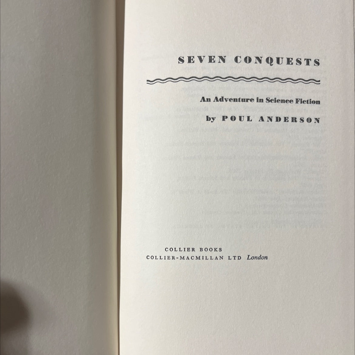 seven conquests an adventure in science fiction book, by poul anderson, 1969 Hardcover image 2