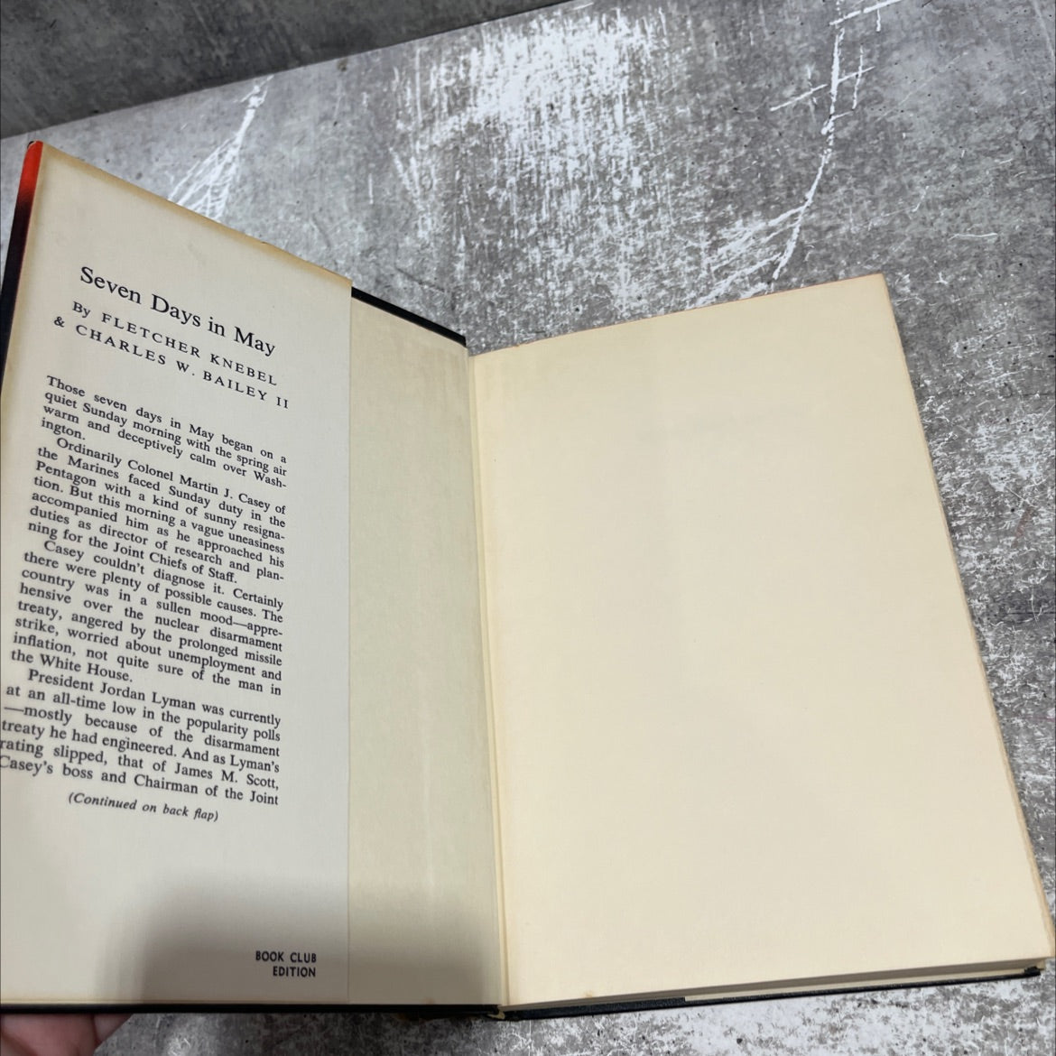 seven days in may book, by fletcher knebel and charles w. bailey ii, 1962 Hardcover image 4
