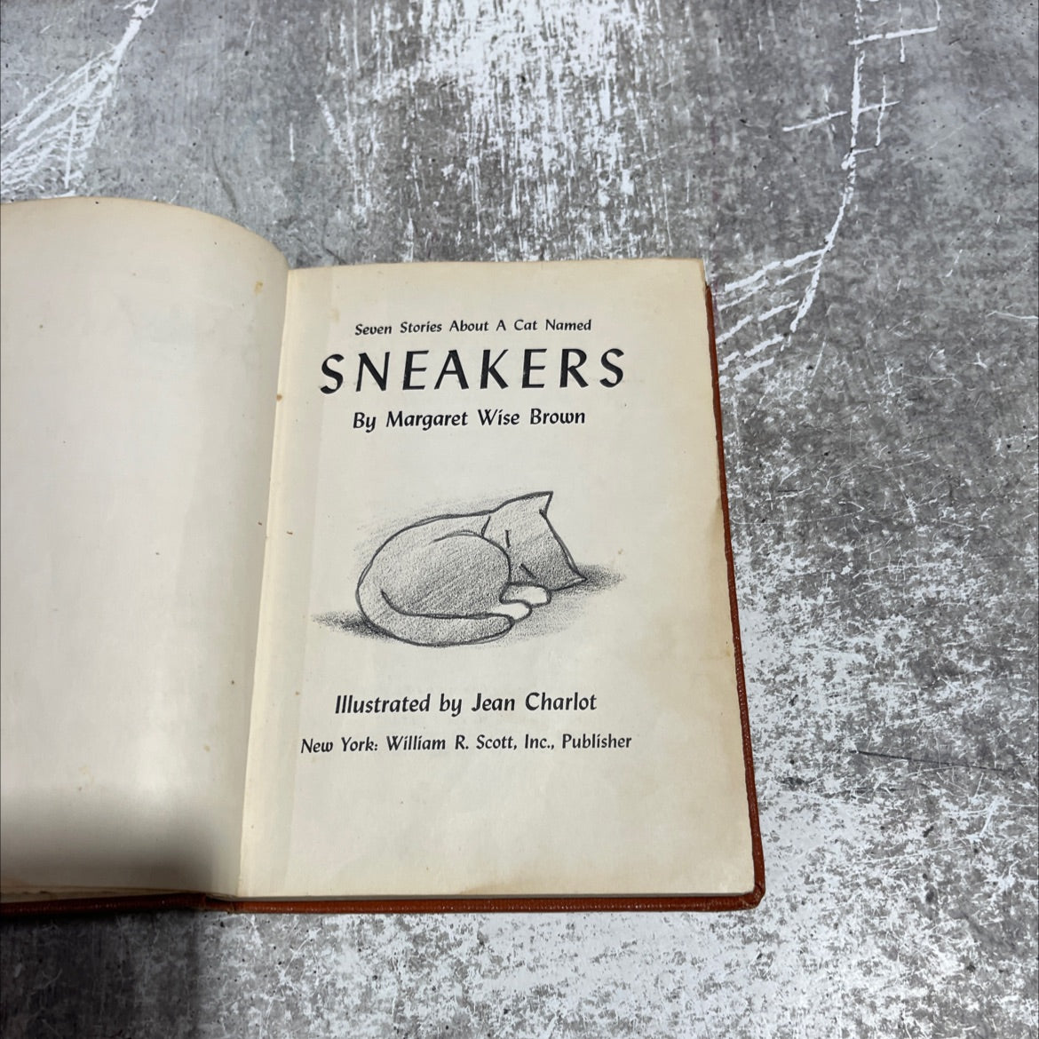 seven stories about a cat named sneakers book, by margaret wise brown, 1955 Hardcover, Heavily Used image 2