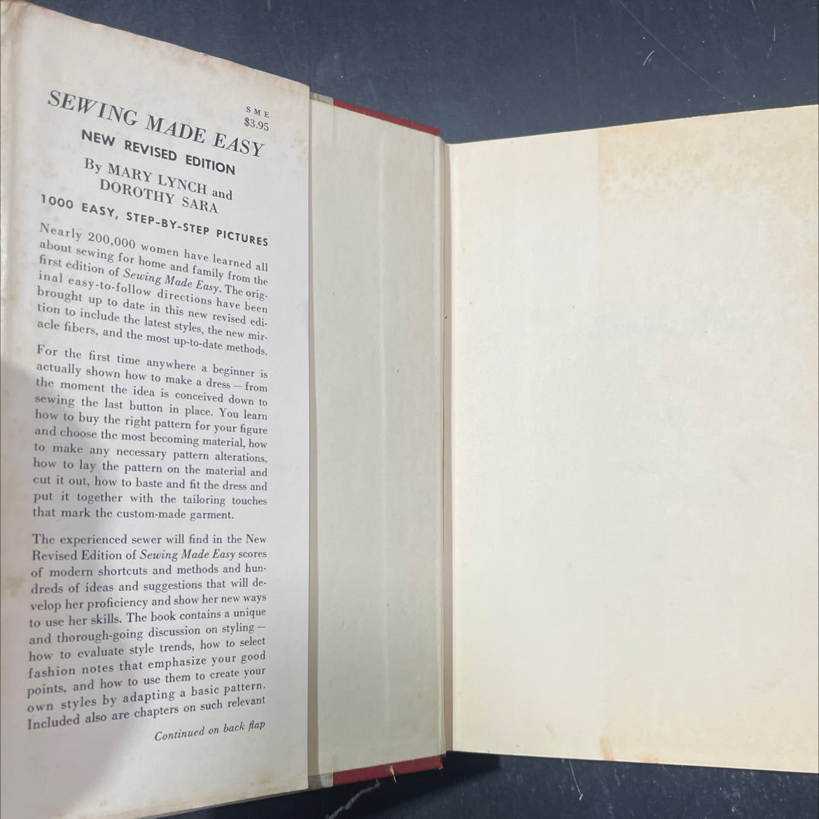 sewing made easy book, by mary lynch and dorothy sara, 1960 Hardcover image 4