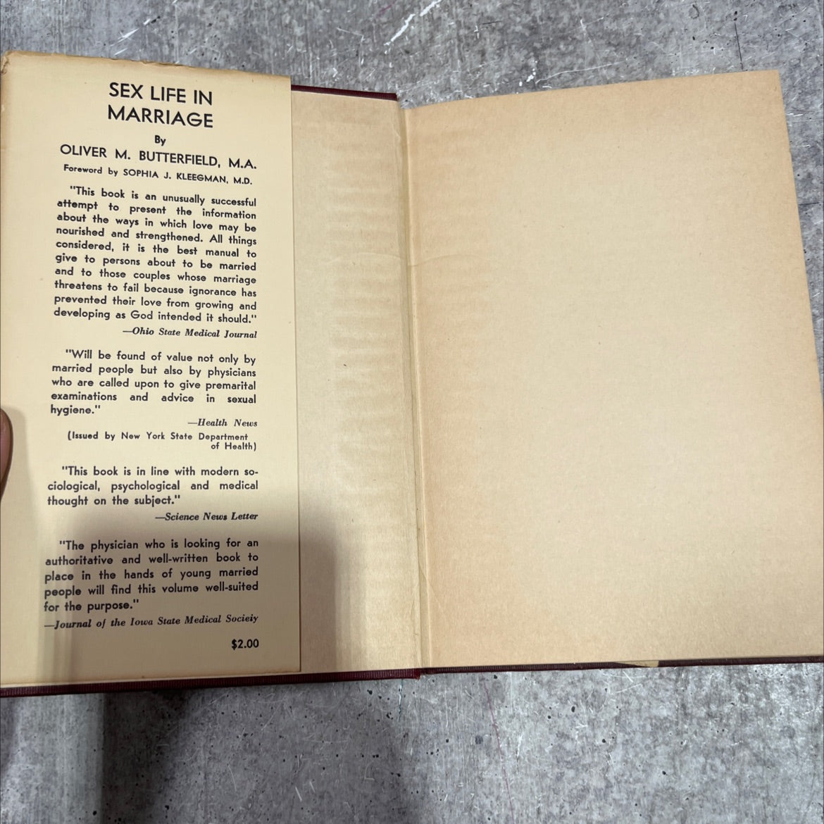 sex life in marriage book, by oliver m. butterfield, 1939 Hardcover image 4