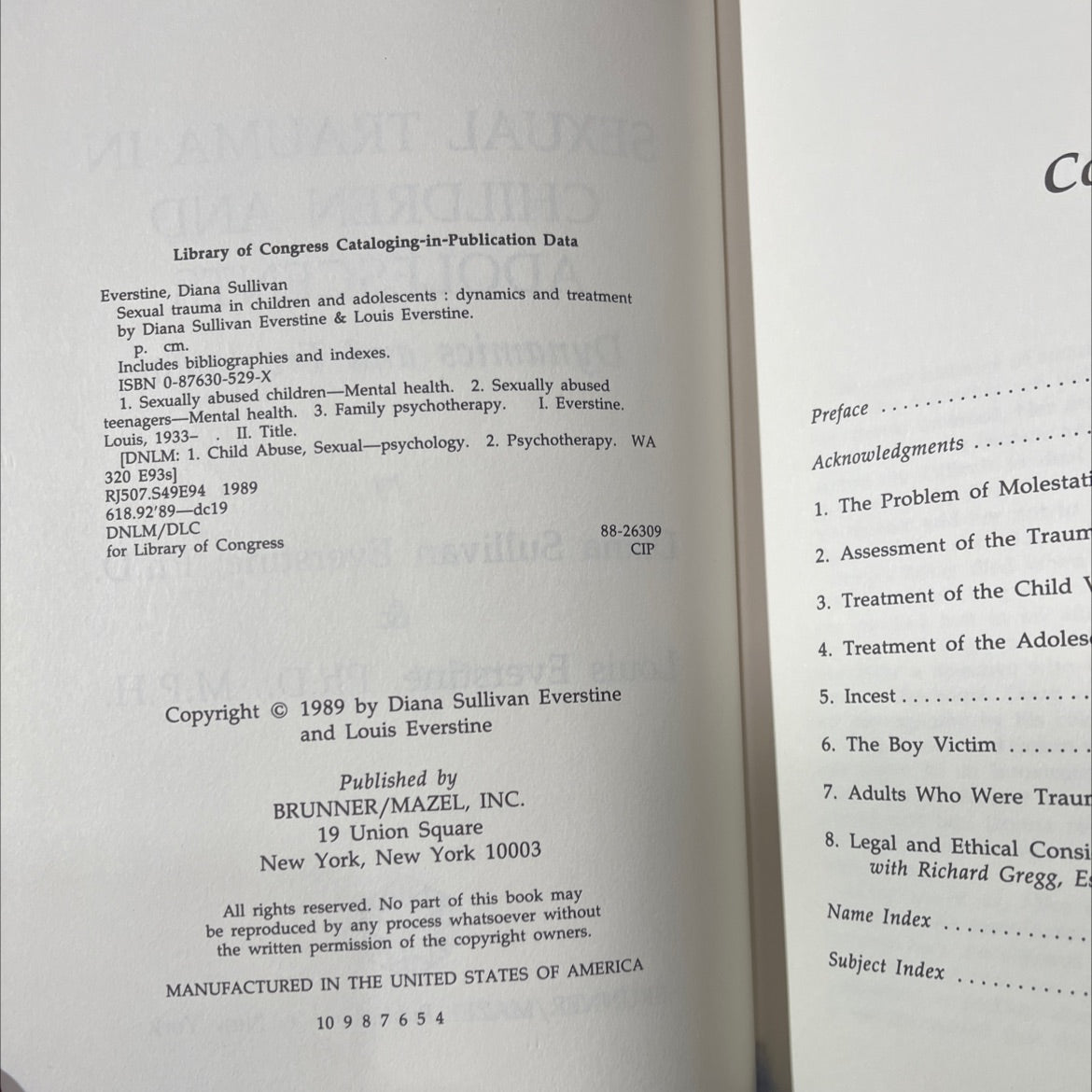 sexual trauma in children and adolescents dynamics and treatment book, by Diana Sullivan Everstine, Ph.D. & Louis image 3