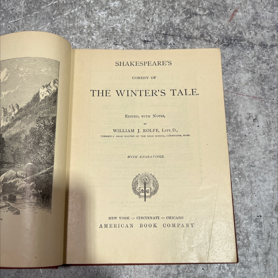 shakespeare's comedy of the winter's tale book, by william j. rolfe, 1907 Hardcover image 2